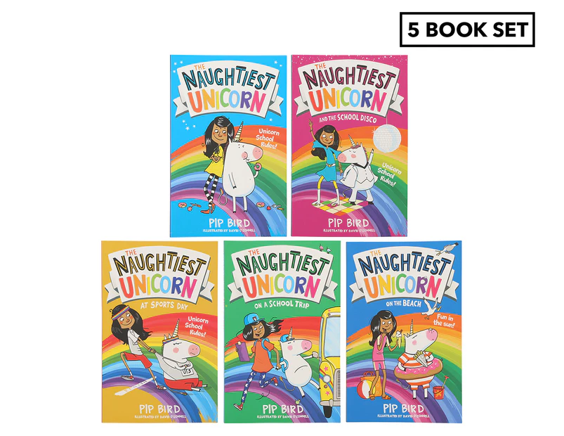 5pc Hachette Naughtiest Unicorn Adventure Book Set School Storybook Kids 8y+