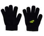 Nike Youth Boys’ 2-Piece Swoosh Pom Pom Beanie & Glove Set - Black/Volt