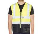 Dickies Men's Two Tone High Visibility Vest - Yellow/Navy