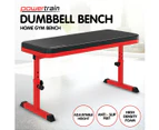 Powertrain Height-Adjustable Exercise Home Gym Flat Weight Bench