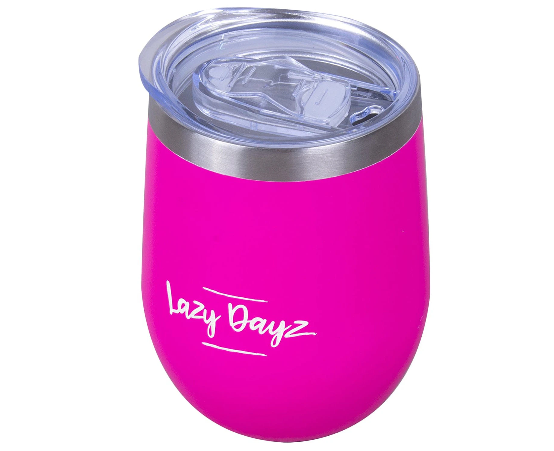 Lazy Dayz Stemless Wine Cup 350ml - Pink