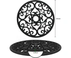 (Green C) - Green Silicone Mat, Multi-use Pot Holders for Kitchen, Trivets for Hot Pots and Pans, Intricately Carved Hot Pads Trivet, Silicone Pot Holders,