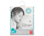 Love To Dream Organic 0.2 Tog Sleep Bag - Turquoise Clouds