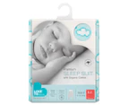 Love To Dream Organic 0.2 Tog Sleep Suit - Turquoise Clouds