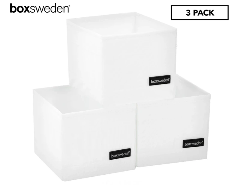 Boxsweden 14x14cm Kloset Square Storage Cube 3-Pack