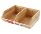 Boxsweden 34.5x30.5cm Bamboo 2-Section Stackable Storage Cube 4