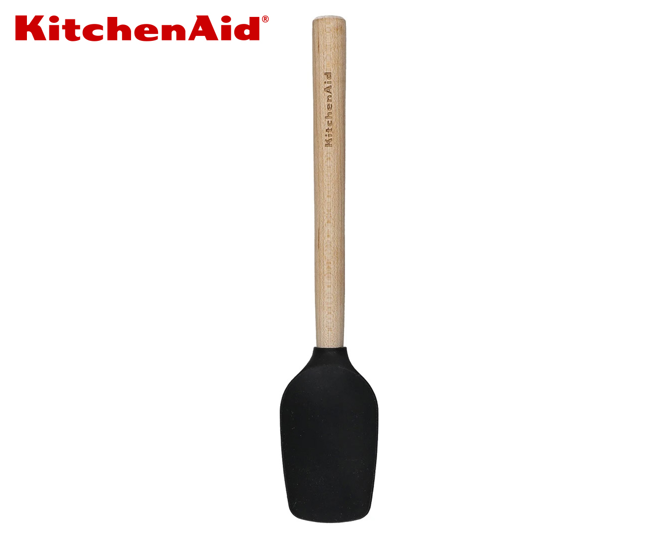 Natural Kitchenaid Bamboo Spatula 30cm Length Long Handle Cooking Utensils