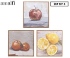 Set of 3 Amalfi 31.8x31.8cm Fruits Wall Art