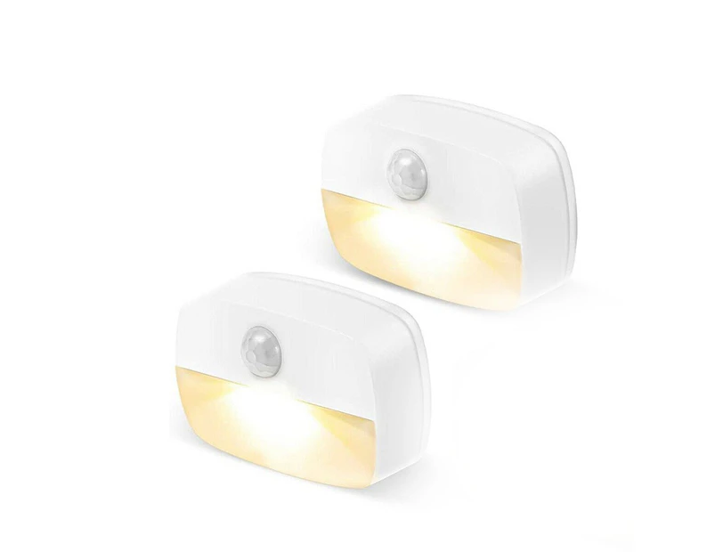 LED Motion Sensor Battery Operated Wireless Wall Closet Lamp Night Light - 2 Warm White Light