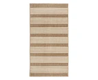 Beige Stripes Outdoor Rug Large Polypropylene Rug Designer Patio Rug