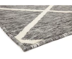 Diamond Pattern Grey Outdoor Rug Large Polypropylene Rug Designer Patio Rug