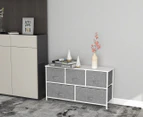 West Avenue 5-Drawer Chest - White/Charcoal