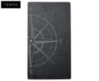 Tempa 36x20cm Atticus Compass Slate Serving Board - Black/Grey