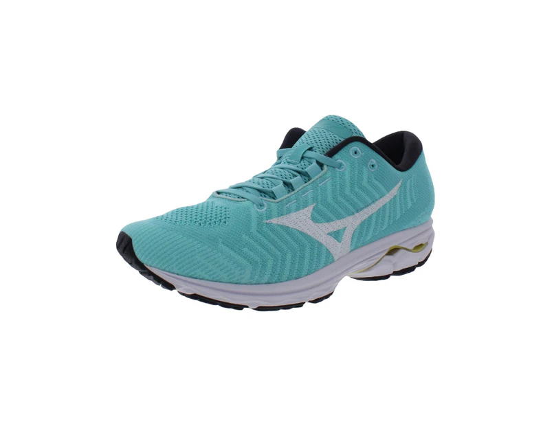 Mizuno Women's Athletic Shoes Wave Rider Waveknit 3 - Color: Blue Turquoise/White