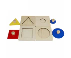 Montessori Shape Matching Board Wooden Puzzle Learning Educational Toy For Kids