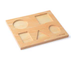 Montessori Knob Puzzle Board Wooden Geometric Shape Color Baby Educational Toy