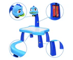 Musical Projector 24 Pattern Painting Drawing Table Desk Kids Early Learning Toy - Blue