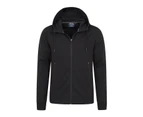 Mountain Warehouse Mens Race II Active Hoodie Warm Lightweight Full Zip Hoody - Black