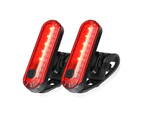 Winmax USB Rechargeable LED Bike Tail Light 2 Pack 4 Light Mode Options-Red