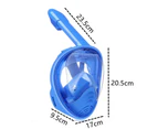 Winmax Kids Snorkel Mask Full Face with Camera Mount 180 Degree Panoramic View Snorkeling Set-Blue