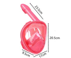 Winmax Kids Snorkel Mask Full Face with Camera Mount 180 Degree Panoramic View Snorkeling Set-Pink