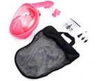 Winmax Kids Snorkel Mask Full Face with Camera Mount 180 Degree Panoramic View Snorkeling Set-Pink