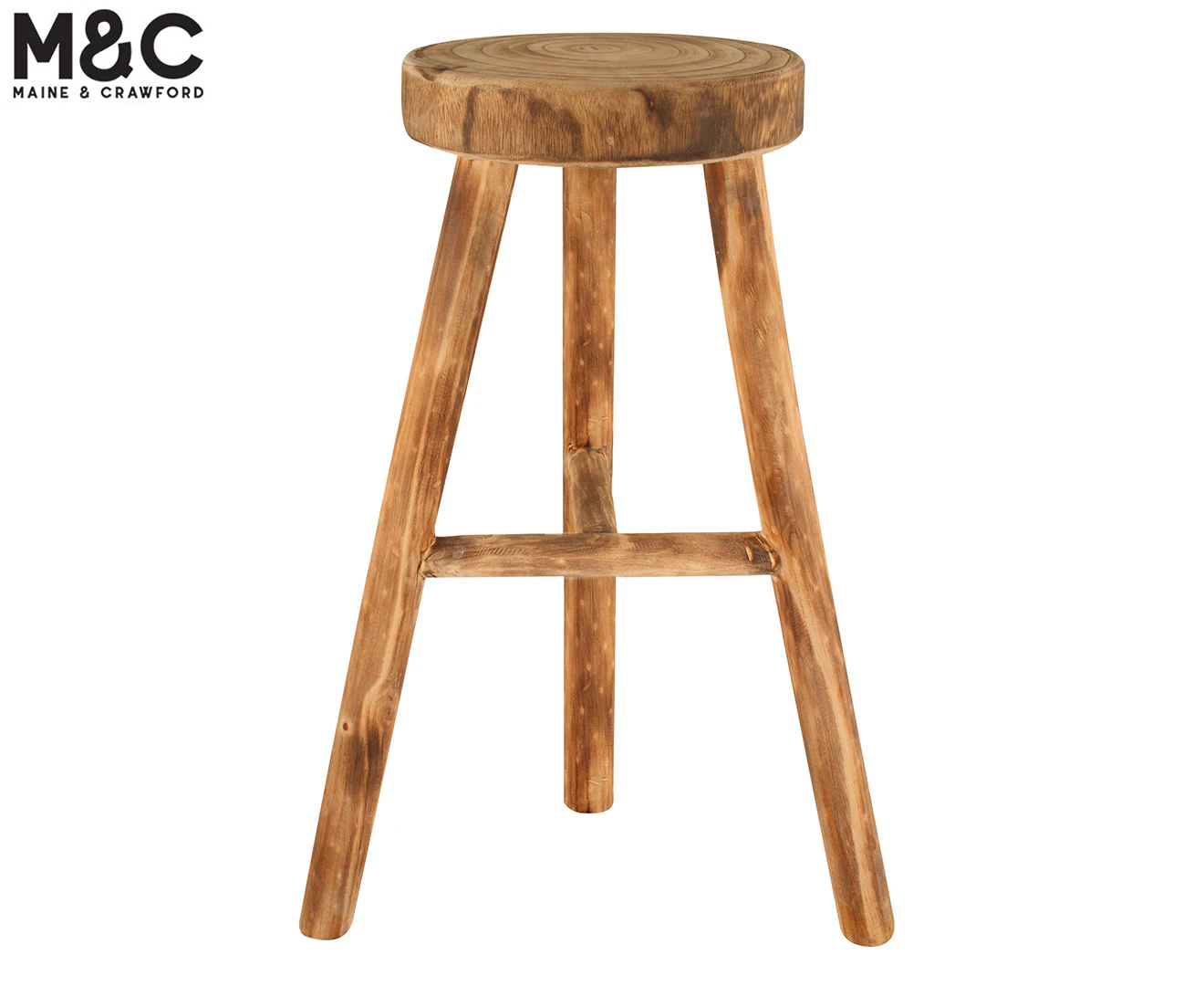 Maine & Crawford Sena 60x26cm Stool Chair Home Furniture Decor Seat Natural