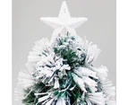 Christmas Tree Snowy Fibre Optic 150CM Ultra-bright Multicolor LED Lights