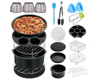 7'' /8" Air Fryer 17PCS Accessories Frying Cage Dish Baking Pan Rack Pizza - 7 '' Fryer Accessories