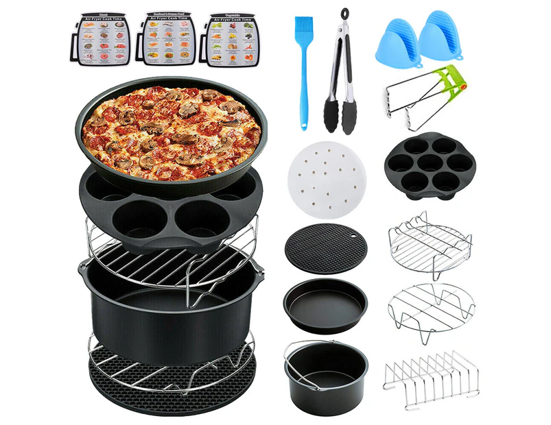 7'' /8" Air Fryer 17PCS Accessories Frying Cage Dish Baking Pan Rack Pizza - 7 '' Fryer Accessories