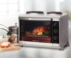 Russell Hobbs RHTOV2HP Compact Kitchen Electric Toaster Oven 30L w/Hotplate/Rack