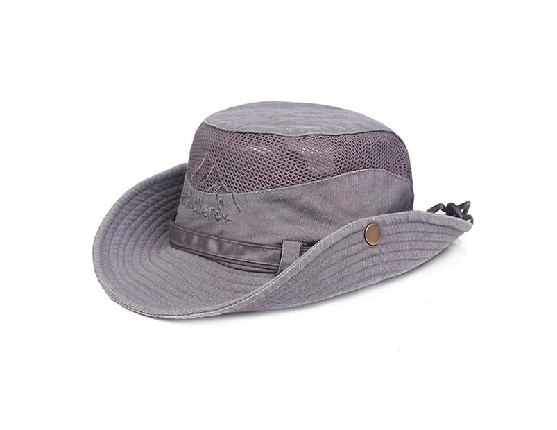 Winmax Sun Hat Wide Brim Fisherman Hat Safari Boonie Hat-Grey