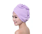 Fast Drying Hair Turban Towel - Purple