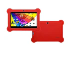 Kids' Educational Android 7" inch Quad Core HD Touch Screen Tablet with Case - Red