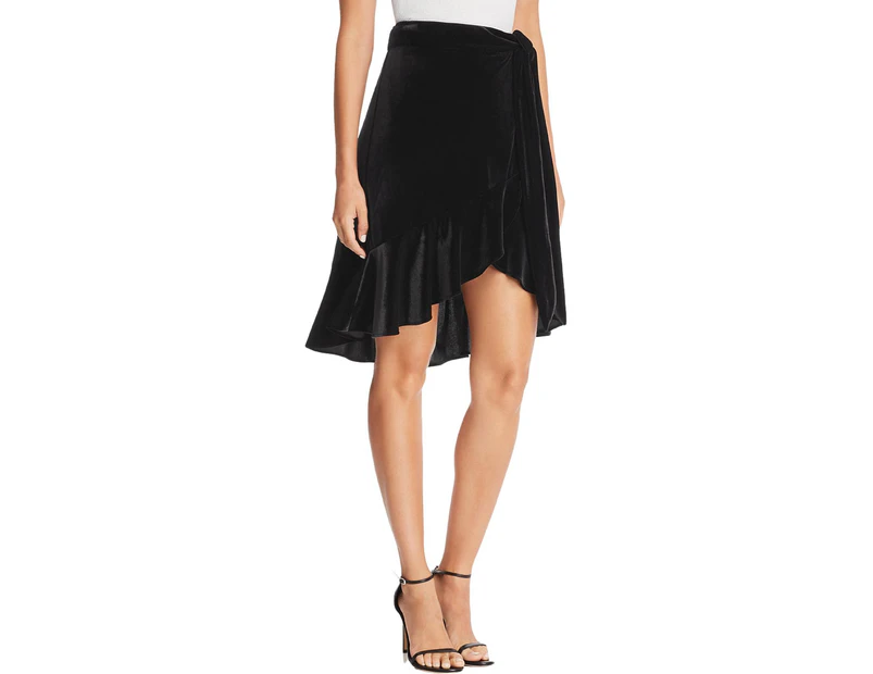 Aqua Women's Skirts Wrap Skirt - Color: Black
