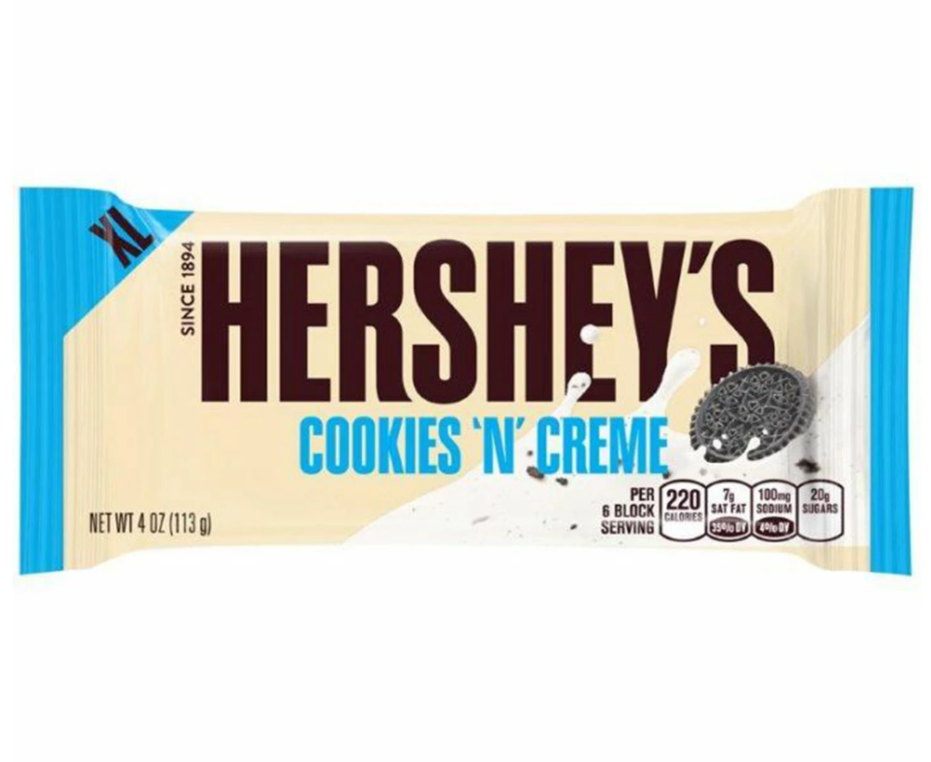 Hershy's XL Cookies 'N' Crème Bar 113g