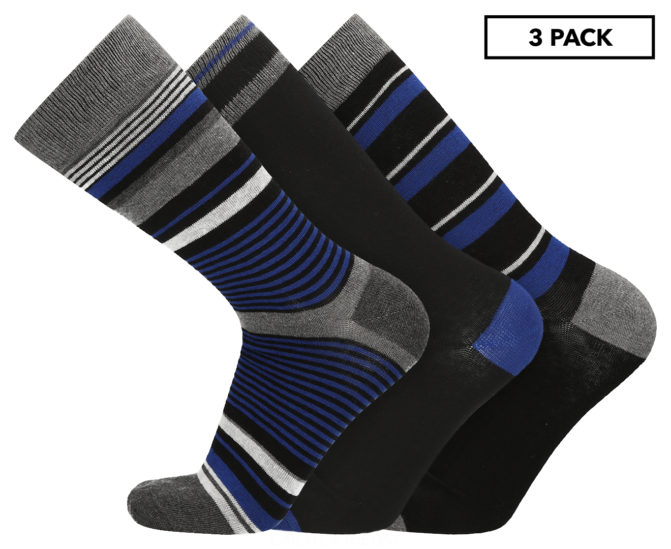 Ben Sherman Men's Torcedor Socks 3-Pack - Black/Blue/Grey Marle | Catch ...