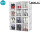 Set of 12 Ortega Home Stackable High Heel Shoe Box - Clear