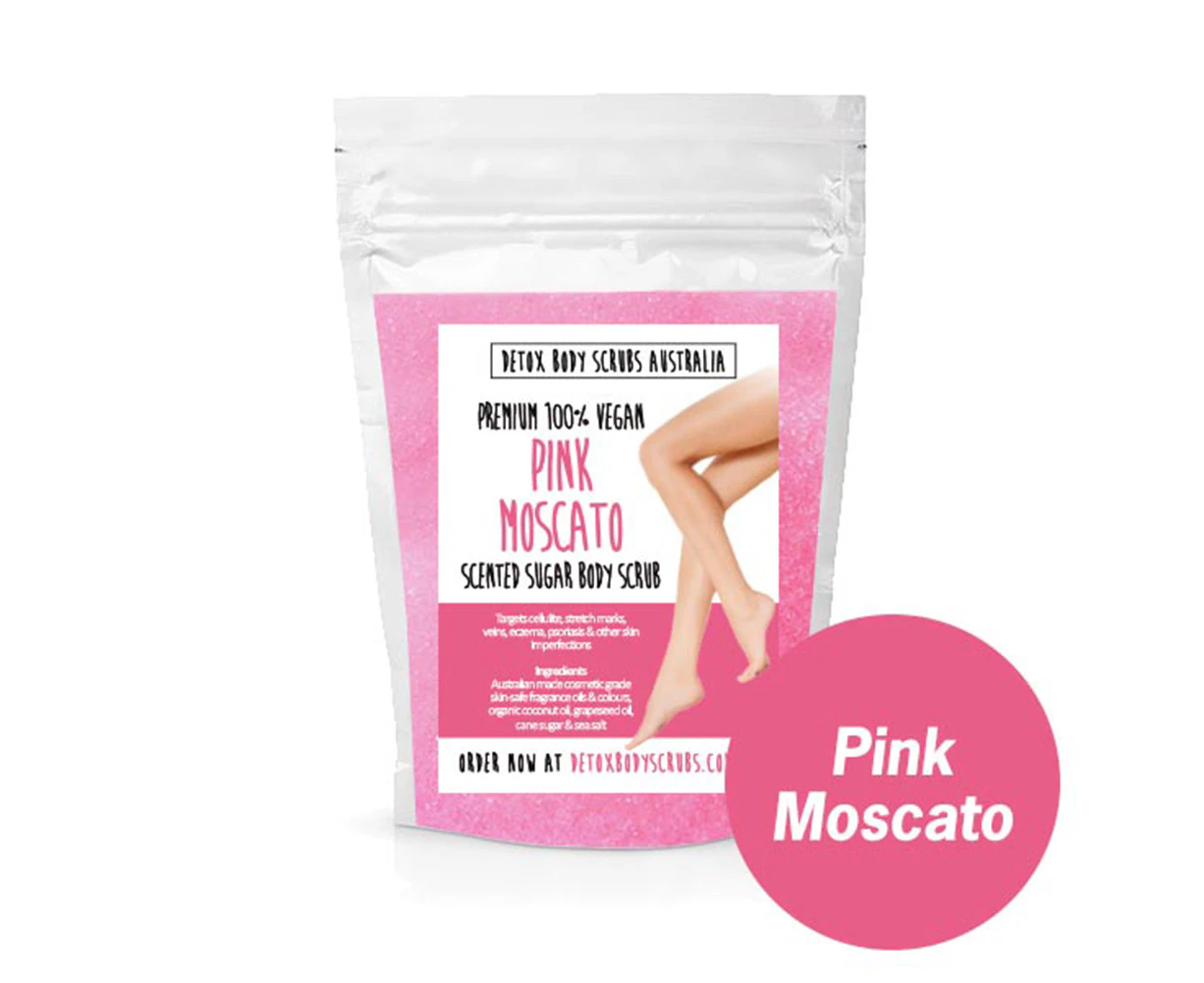 Exfoliating Pink Moscato Detox Body Scrub 375g | Body Scrubs Australia