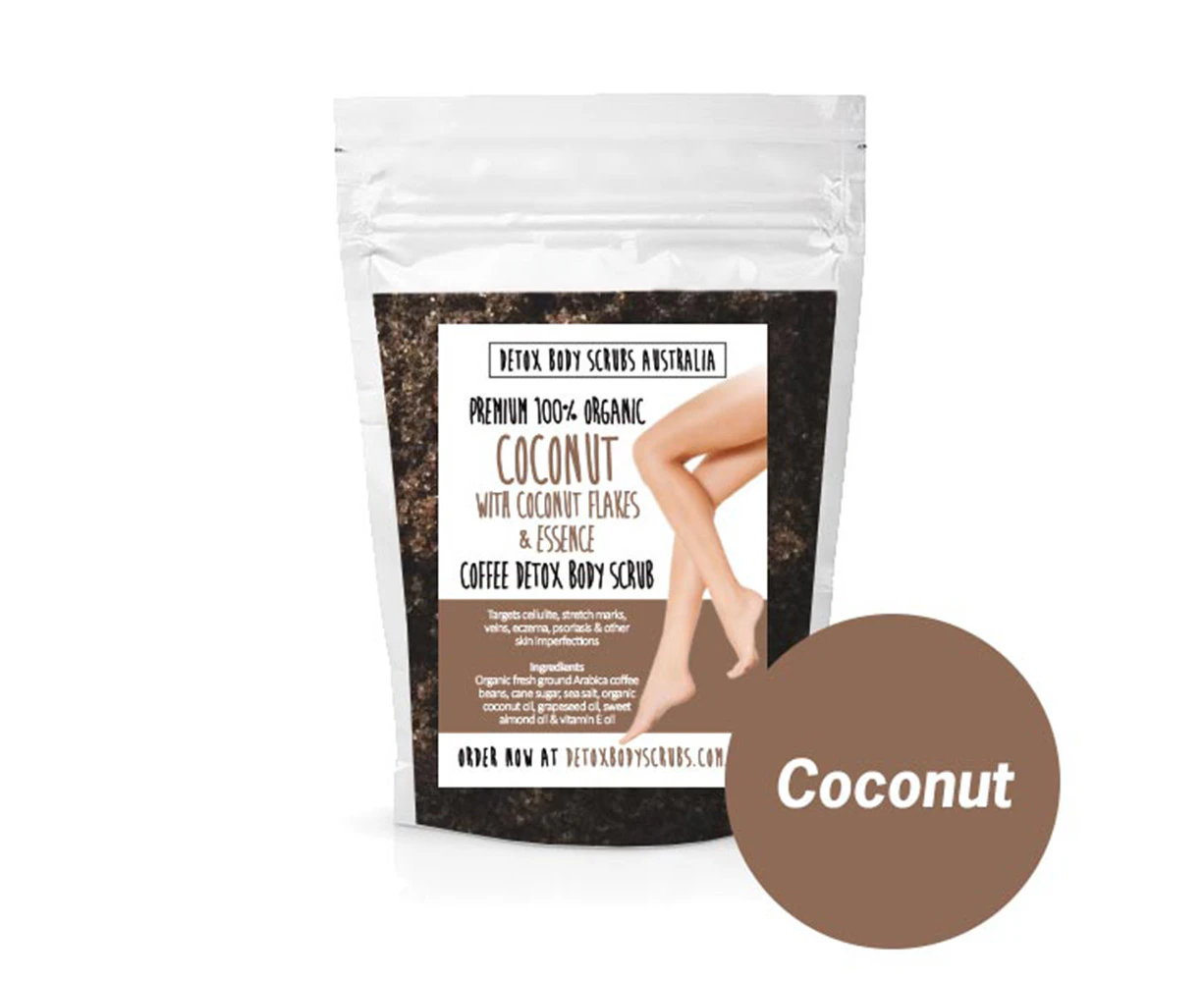 Exfoliating Coconut Detox Body Scrub 375g | Body Scrubs Australia