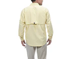 (Medium, Light Khaki) - Little Donkey Andy Men's UPF 50+ UV Protection Shirt, Long Sleeve Fishing Shirt, Breathable and Fast Dry