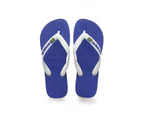 Havaianas Flip Flops Brasil Logo Marine Blue