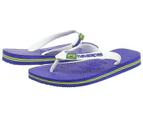 Havaianas Flip Flops Brasil Logo Marine Blue