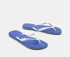 Havaianas Unisex Brasil Logo Thongs - Marine Blue