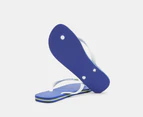 Havaianas Unisex Brasil Logo Thongs - Marine Blue