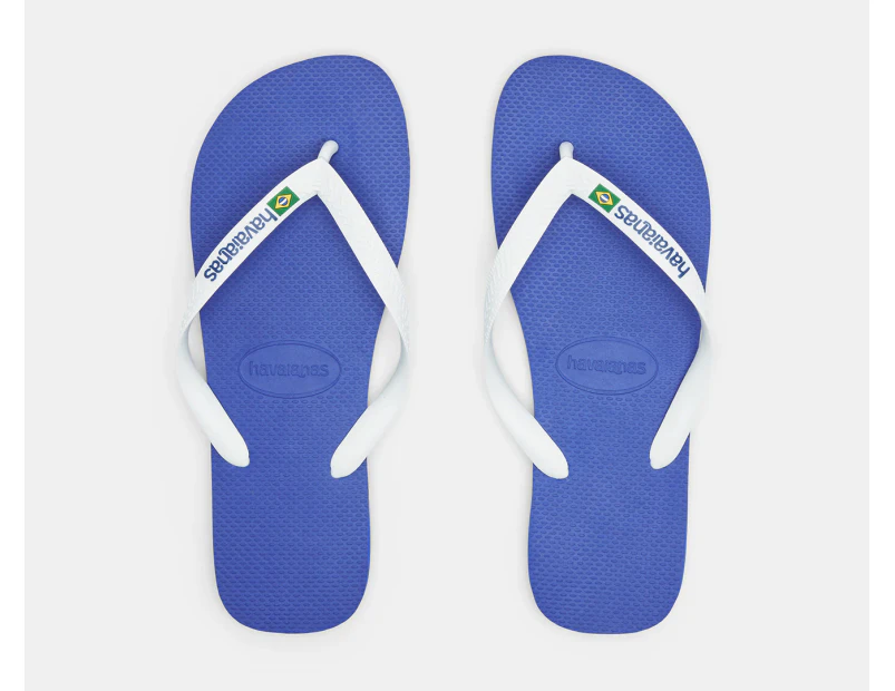 Havaianas Unisex Brasil Logo Thongs - Marine Blue