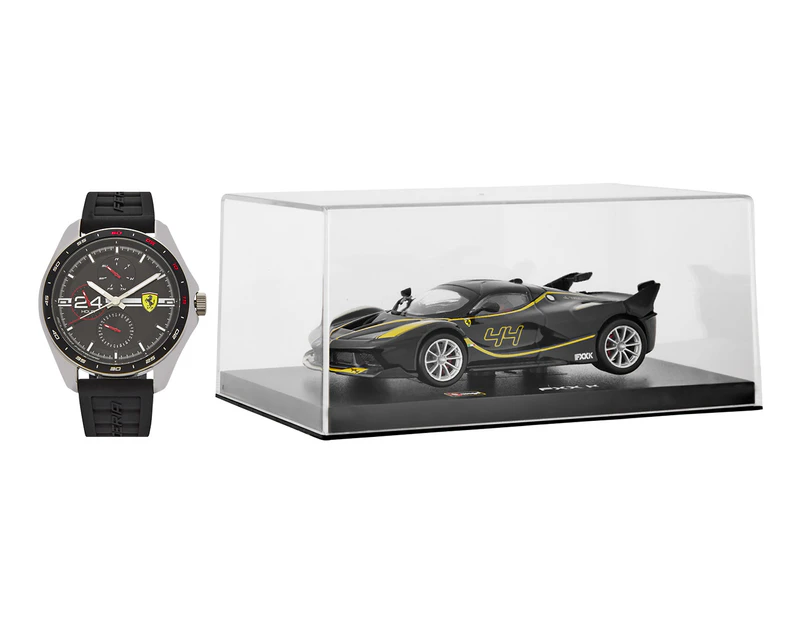 Scuderia Men's 47mm Ferrari Speedracer Watch Gift Set - Black/Silver
