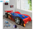 Oli And Ola Kids' Racing Car Spiderman Single Bed - Red