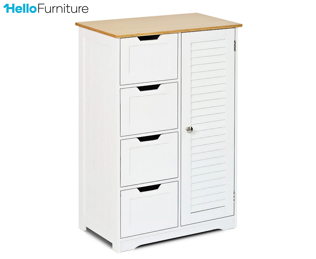 HelloFurniture Auston Storage Cabinet w/  Drawers - White