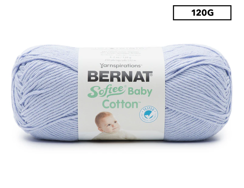 Bernat Softee Baby Cotton Knitting Yarn 120g - Pale Periwinkle